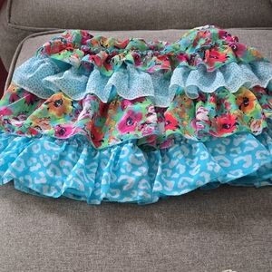 Children's Place Multicolor Floral Print Layered Skirt 7/8
